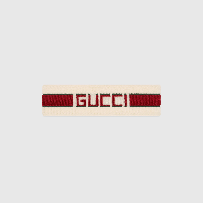 유럽직배송 구찌 GUCCI Gucci - Elastic Gucci stripe headband 4996813G0869266