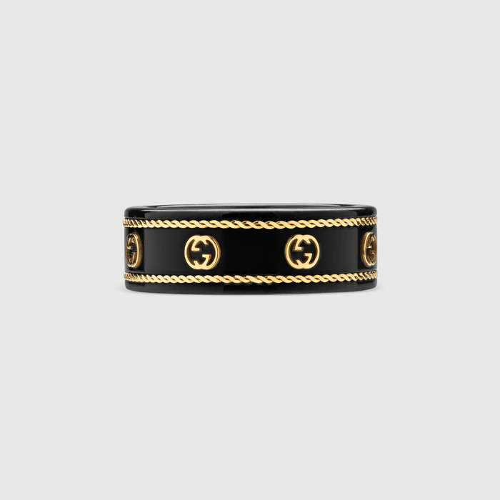 유럽직배송 구찌 GUCCI Gucci Icon ring with yellow gold Interlocking G 606826I0H118029