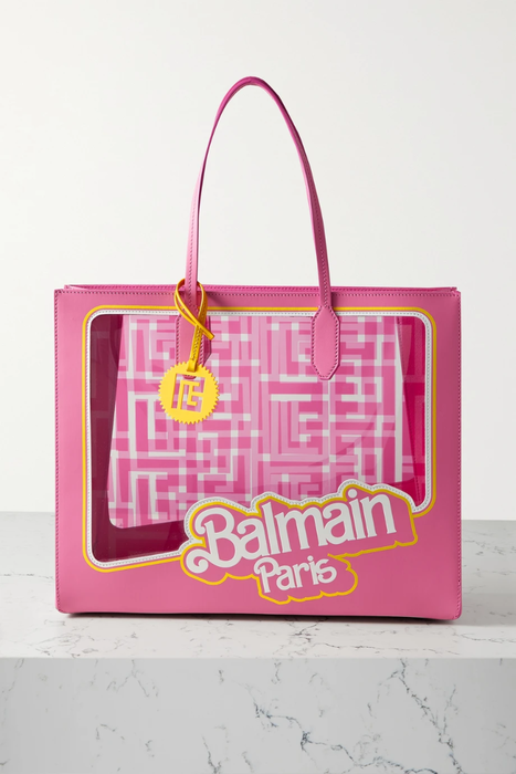 유럽직배송 발망 토트백 BALMAIN + Barbie large printed leather and PVC tote 22250442026014267