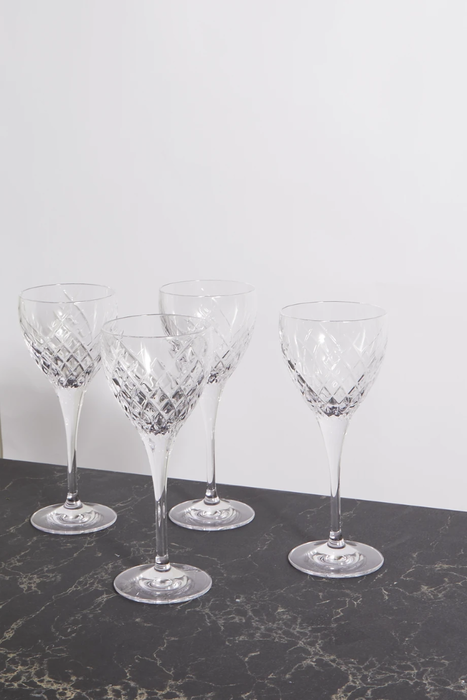 유럽직배송 SOHO HOME Barwell set of four cut crystal wine glasses 24062987016546858