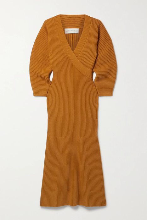유럽직배송 마라호프만 원피스 MARA HOFFMAN Samira wrap-effect ribbed organic cotton-blend midi dress 24772899113580709