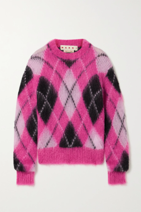 유럽직배송 마르니 스웨터 MARNI Argyle mohair-blend sweater 25185454456035658