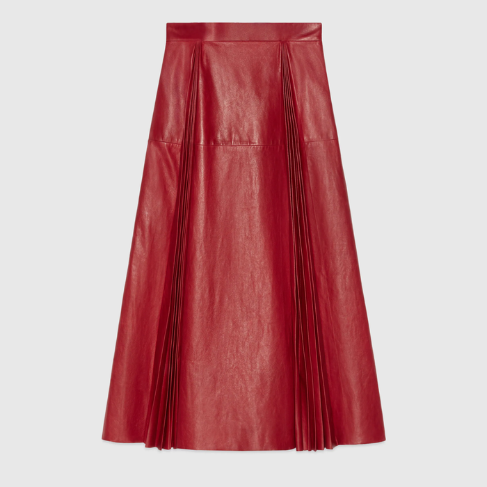 유럽직배송 구찌 스커트 GUCCI 2015 Re-Edition leather skirt 662340XN3366400