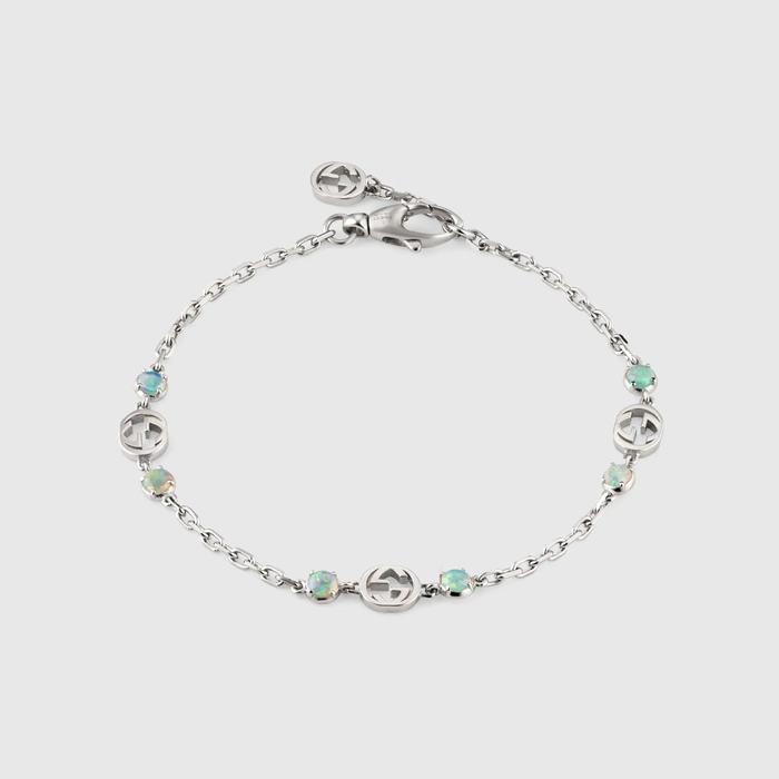 유럽직배송 구찌 GUCCI Gucci Interlocking G bracelet with opals 648592I4D309078