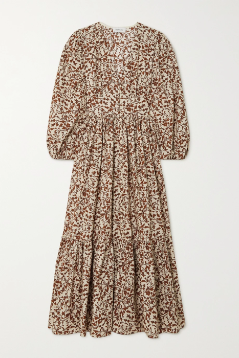 유럽직배송 마티유 원피스 MATTEAU + NET SUSTAIN tiered floral-print organic cotton-poplin maxi dress 23841192565747088