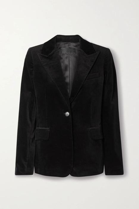 유럽직배송 닐리로탄 NILI LOTAN Marshal cotton-blend velvet blazer 27086482323077966