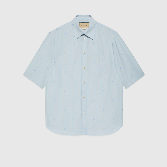 유럽직배송 구찌 GUCCI Gucci GG stripe cotton shirt 673493ZAHIR4043