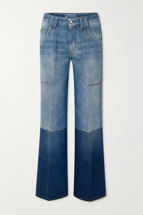 유럽직배송 빅토리아베컴 청바지 VICTORIA BECKHAM Serge two-tone mid-rise wide-leg jeans 25185454455966555
