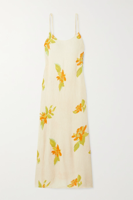 유럽직배송 SAVANNAH MORROW + NET SUSTAIN Andria floral-print silk and bamboo-blend crepon maxi dress 24772899113585216