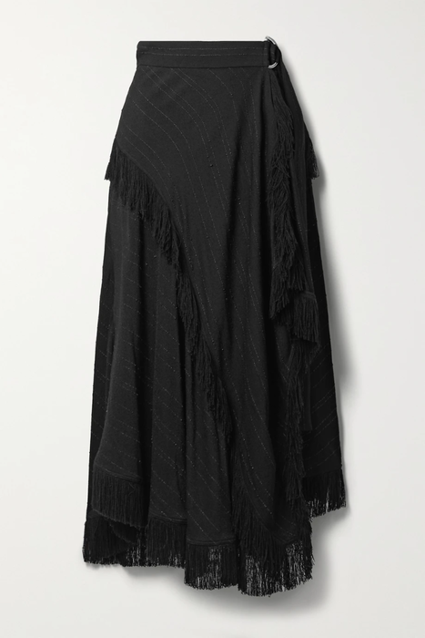 유럽직배송 프로엔자슐러 스커트 PROENZA SCHOULER Wrap-effect fringed crepe skirt 24772899113288193