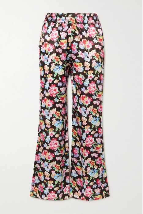 유럽직배송 가니 GANNI Floral-print satin pajama pants 24665545640531455