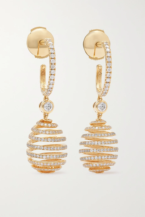 유럽직배송 파베르제 귀걸이 FABERGÉ Essence 18-karat gold diamond earrings 24665545640578131