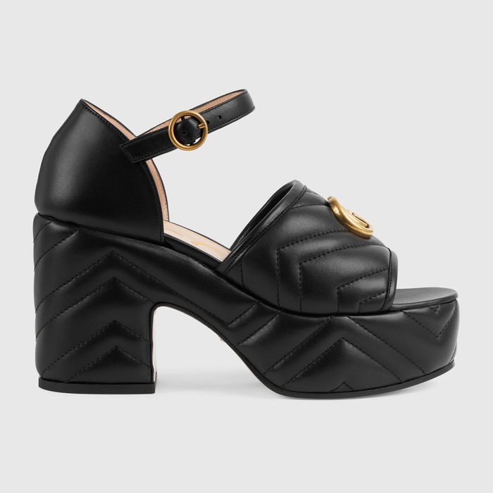 유럽직배송 구찌 GUCCI Gucci Women&#039;s matelassé platform sandal 658677BKO601000
