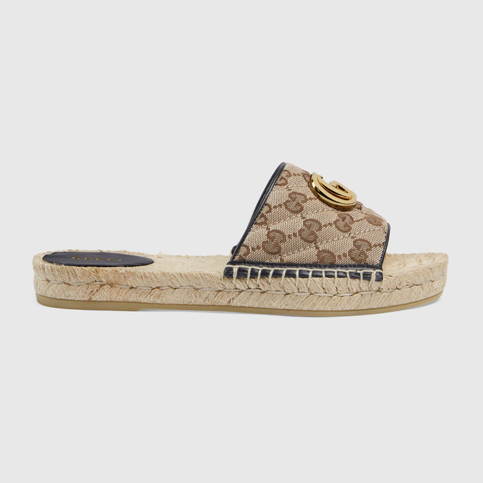 유럽직배송 구찌 GUCCI Gucci Women&#039;s GG matelassé canvas espadrille sandal 620120KQWM09765
