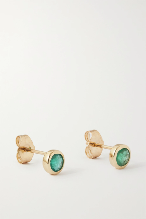 유럽직배송 로렌스튜어트 귀걸이 LOREN STEWART 14-karat gold emerald earrings 29419655932741464