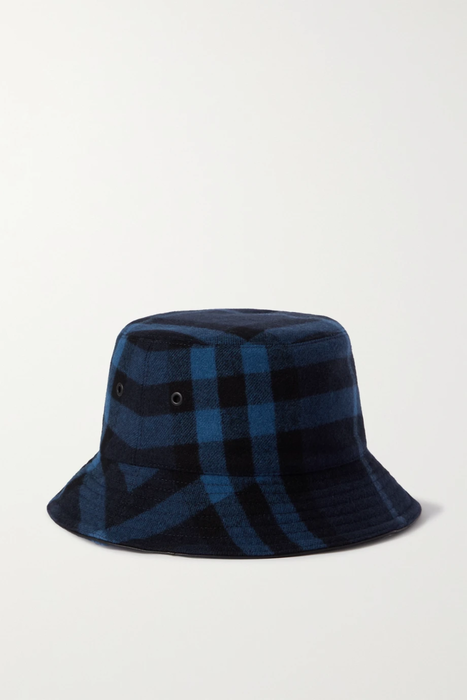 유럽직배송 버버리 BURBERRY Leather-trimmed checked wool and cashmere-blend bucket hat 25185454455771549