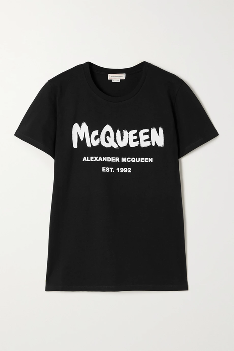 유럽직배송 알렉산더맥퀸 티셔츠 ALEXANDER MCQUEEN Printed cotton-jersey T-shirt 25185454456144188