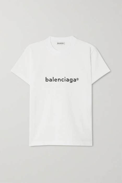 유럽직배송 발렌시아가 티셔츠 BALENCIAGA Printed cotton-jersey T-shirt 36093695688969700