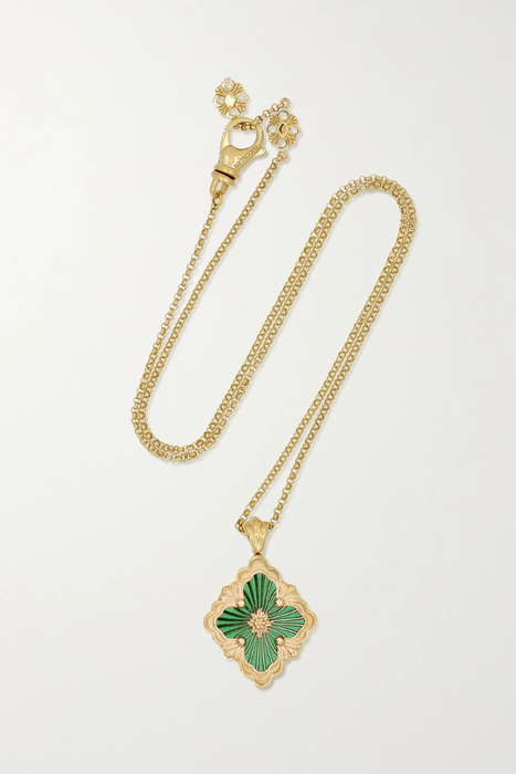 유럽직배송 BUCCELLATI Opera Tulle 18-karat gold malachite necklace 2204324140909935