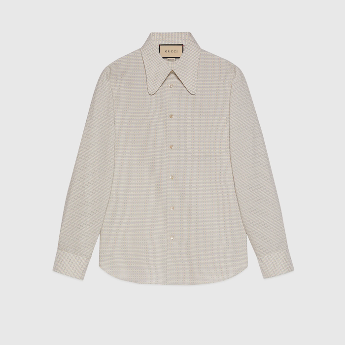 유럽직배송 구찌 GUCCI Gucci Geometric cotton shirt 659599ZAFXL4340
