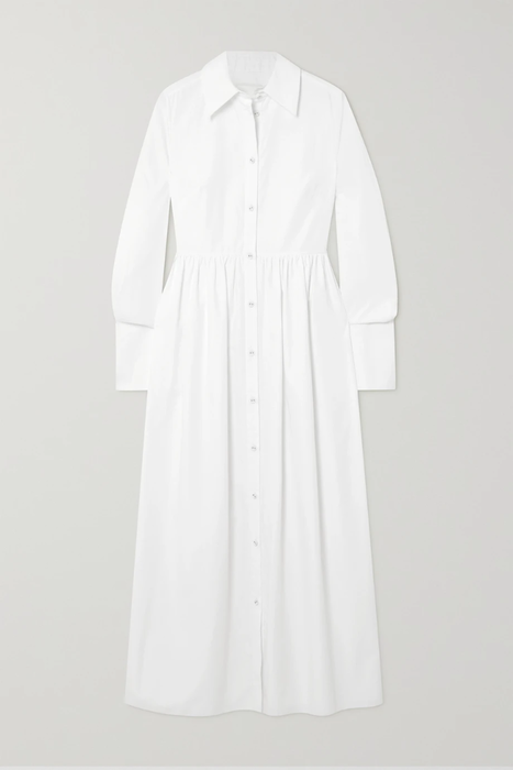 유럽직배송 에르뎀 셔츠원피스 ERDEM The Audley pleated cotton-jacquard shirt dress 25185454455830227