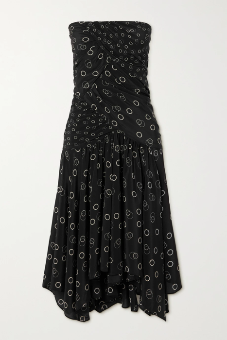 유럽직배송 이자벨마랑 원피스 ISABEL MARANT Calliope strapless ruched printed silk midi dress 25185454455630581