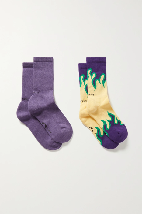 유럽직배송 SOCKSSS Set of two intarsia stretch organic cotton-blend socks 25185454457118751