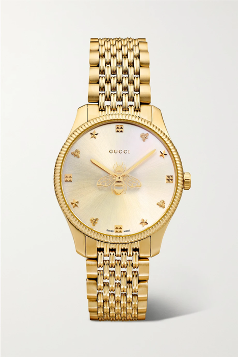 유럽직배송 구찌 GUCCI G-Timeless 29mm gold PVD-plated watch 30629810019461436