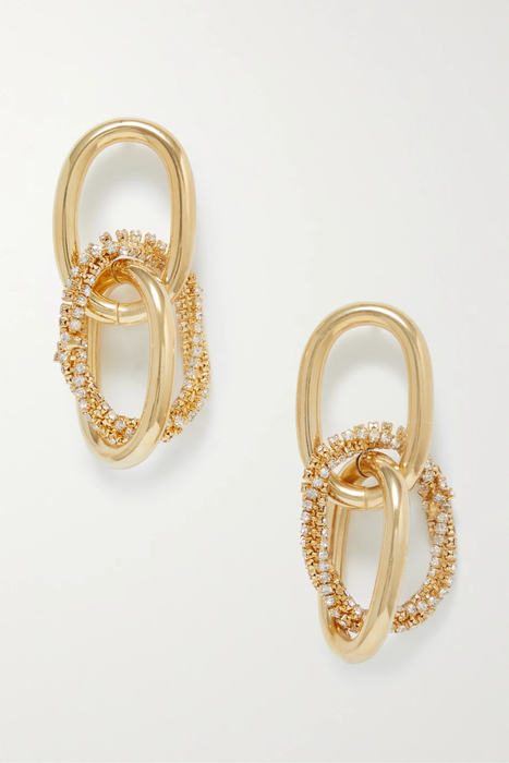 유럽직배송 로산티카 귀걸이 ROSANTICA Vittoria gold-tone crystal earrings 24665545640552320