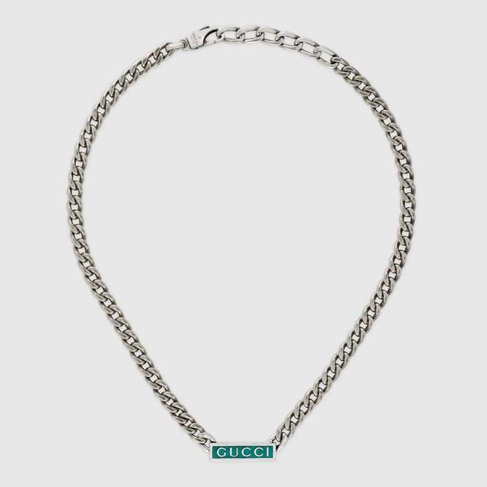유럽직배송 구찌 GUCCI Gucci - Enamel necklace with Gucci logo 678713J84108183