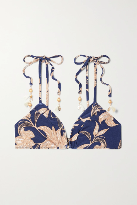 유럽직배송 PATBO Stargazer embellished floral-print bikini top 25185454455638785