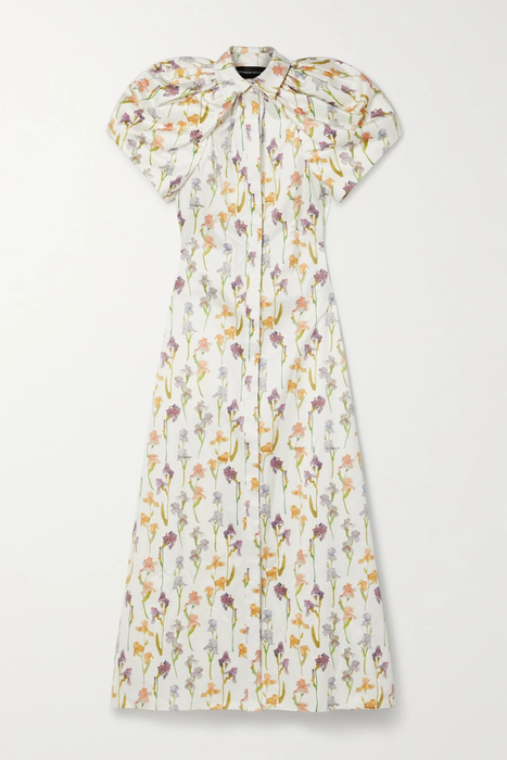 유럽직배송 브랜든맥스웰 셔츠원피스 BRANDON MAXWELL Iris open-back floral-print cotton midi shirt dress 24772899113084848