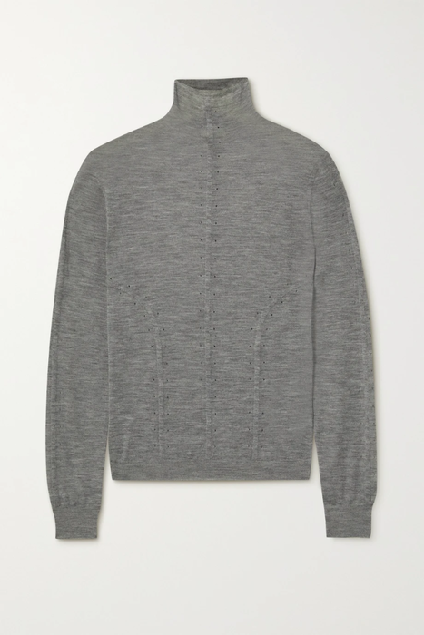 유럽직배송 알라이아 스웨터 ALAÏA Pointelle-trimmed cashmere-blend sweater 11452292646006962
