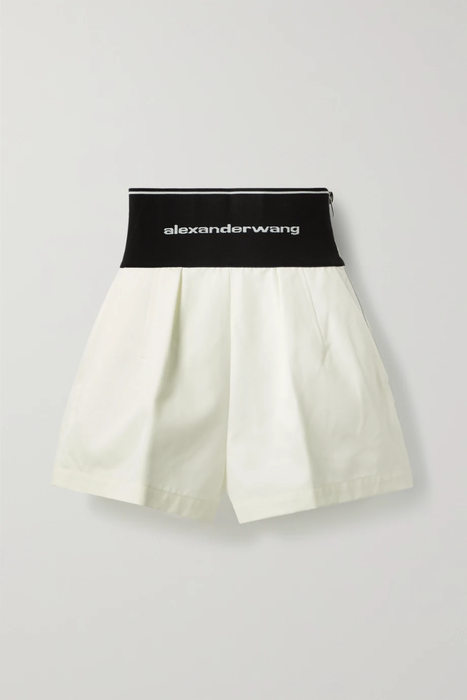 유럽직배송 알렉산더왕 ALEXANDER WANG Safari stretch-jacquard and cotton-blend twill shorts 11452292646525383