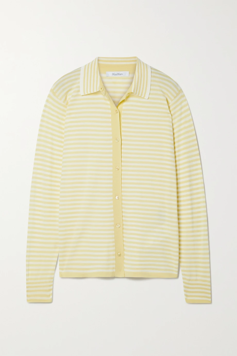 유럽직배송 막스마라 MAX MARA Vinci striped wool polo shirt 25185454456085523
