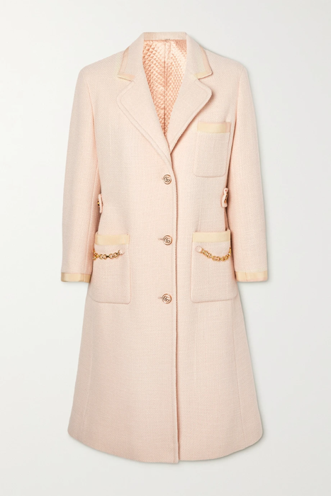 유럽직배송 구찌 코트 GUCCI Chain-embellished wool-blend coat 29419655932642365