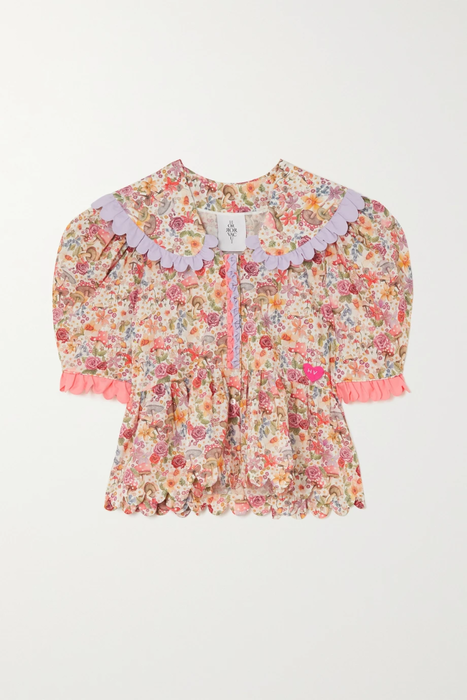 유럽직배송 호로르바쿠이 블라우스 HORROR VACUI Bonnie scalloped floral-print cotton-poplin blouse 31840166392253725