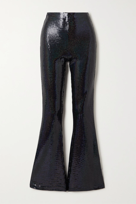 유럽직배송 도도바오르 팬츠 DODO BAR OR Gabrielle embellished metallic stretch-knit flared pants 29419655931995238