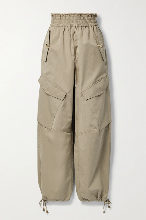 유럽직배송 디온리 DION LEE Parachute frayed cotton-blend wide-leg cargo pants 24772899113281552