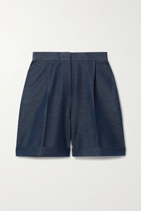 유럽직배송 막스마라 MAX MARA Luchino cotton-blend chambray shorts 25185454456085657