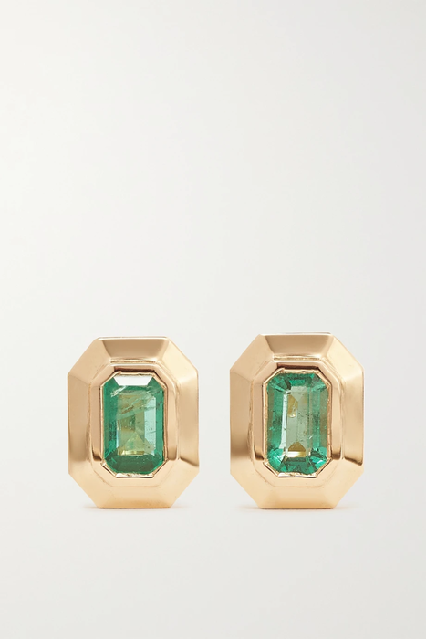 유럽직배송 아즐리 귀걸이 AZLEE Staircase 18-karat gold emerald earrings 30629810019903929