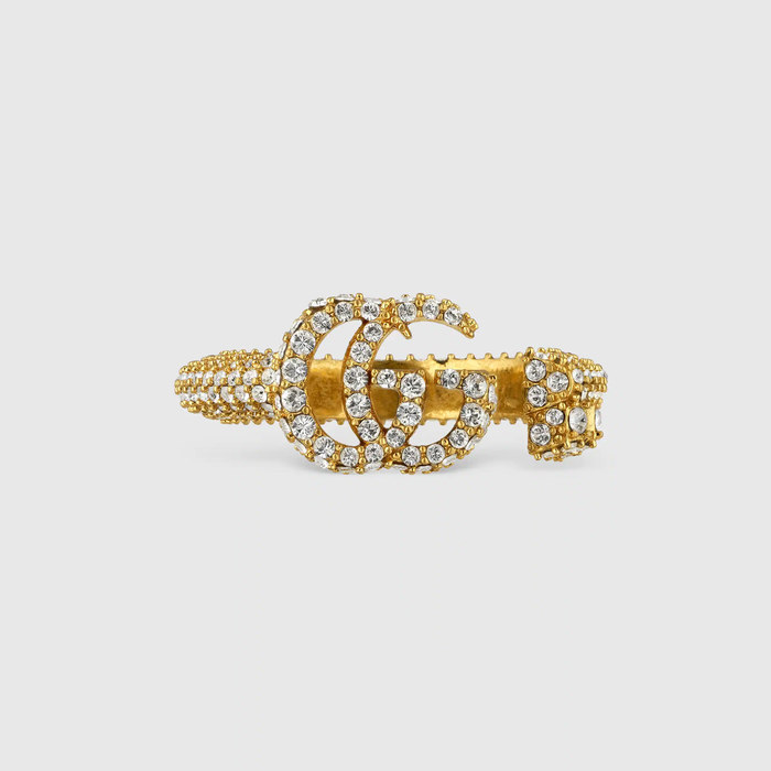 유럽직배송 구찌 GUCCI Gucci Double G key ring with crystals 645625J1D508062