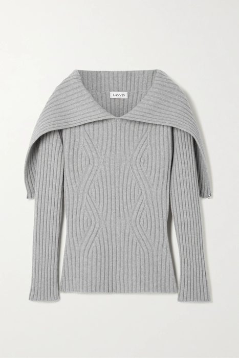 유럽직배송 랑방 스웨터 LANVIN Ribbed wool and cashmere-blend sweater 22250442026420854