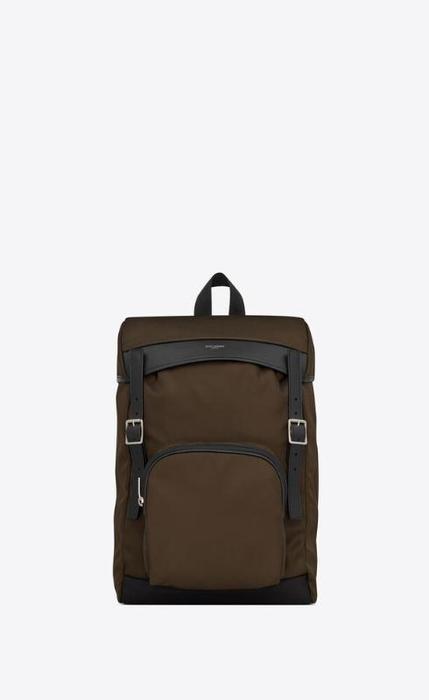 유럽직배송 입생로랑 SAINT LAURENT city flap backpack in econyl®, smooth leather and nylon 683846FAACY2463