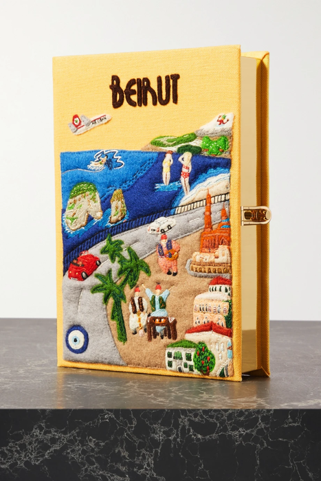 유럽직배송 올림피아르탱 OLYMPIA LE-TAN + Racil Beirut embroidered appliquéd canvas clutch 25185454456328848