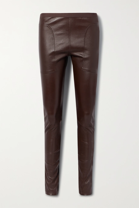 유럽직배송 릭오웬스 레깅스 RICK OWENS Stretch leather and cotton-blend leggings 24772899113470290