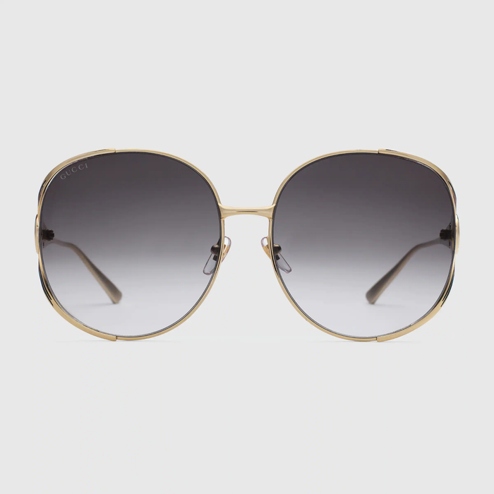 유럽직배송 구찌 GUCCI Gucci Round-frame metal sunglasses 491398I33301801