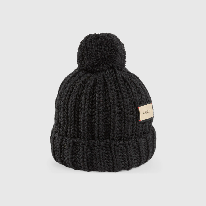 유럽직배송 구찌 GUCCI Gucci - Knit wool hat with Gucci label 6526563G2061000