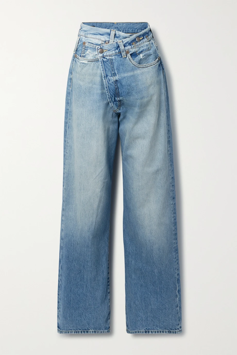 유럽직배송 알13 청바지 R13 Asymmetric high-rise wide-leg jeans 27086482323093020