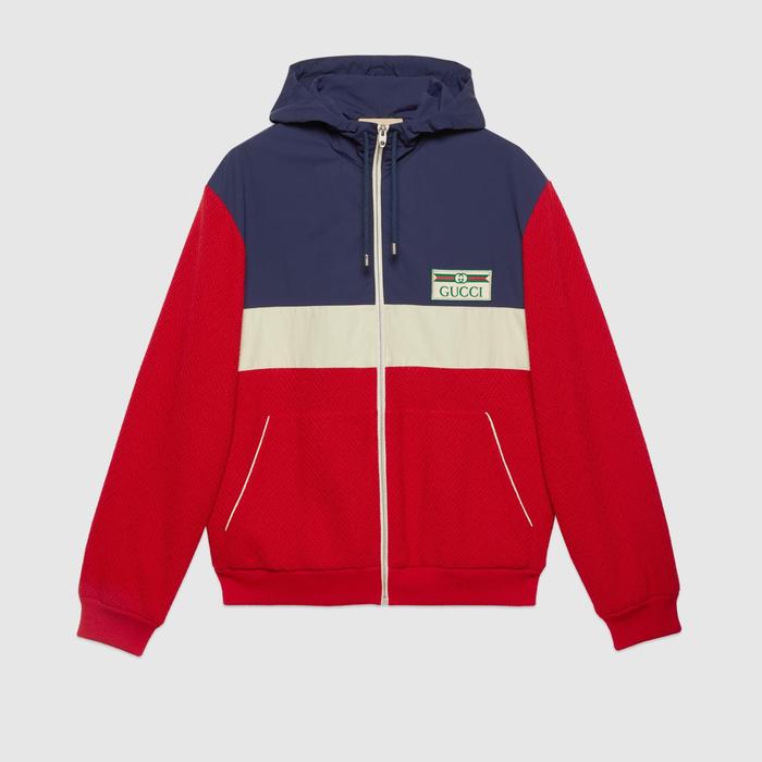 유럽직배송 구찌 GUCCI Gucci Wool jersey hooded zip-up sweatshirt 673279XJDUX6051